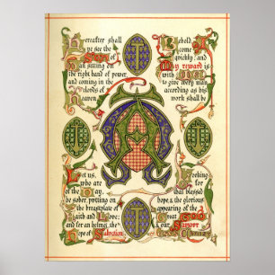 Illuminated symbol depicting festival of Advent. Poster