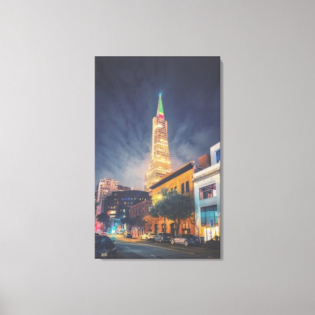 Illuminated TransAmerica Canvas Print (Front)