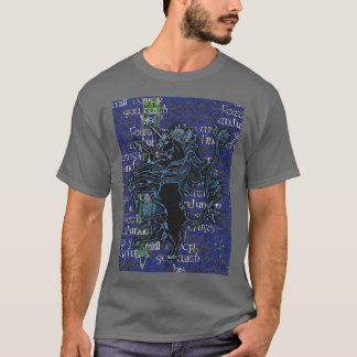 Illuminated Unicorn Rampant Dark version T-Shirt