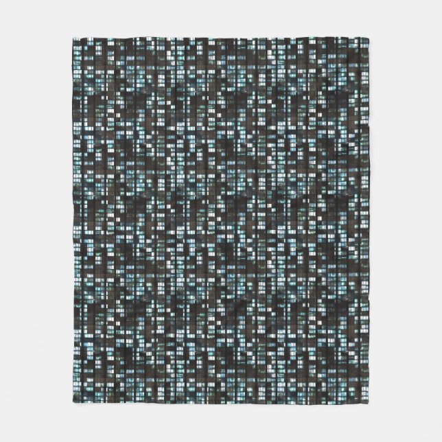 Illuminated windows pattern fleece blanket (Front)