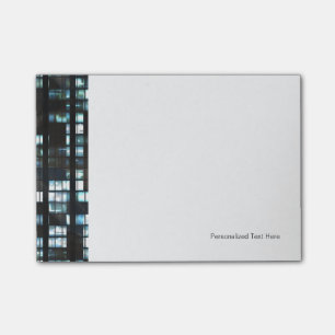 Illuminated windows pattern post-it notes