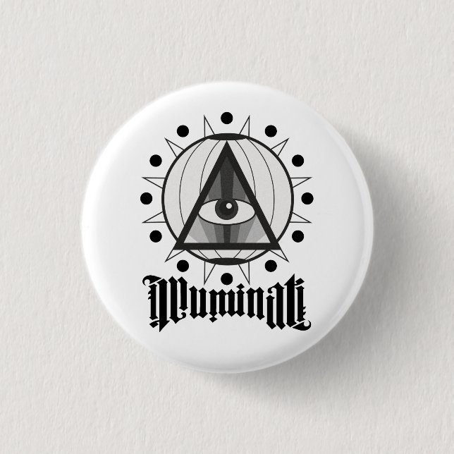 Illuminati 1 Inch Round Button (Front)