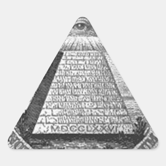 Illuminati All Seeing Eye Triangle Sticker (Front)