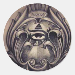 illuminati classic round sticker