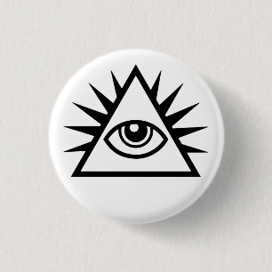 Illuminati Eye Of Providence 1 Inch Round Button