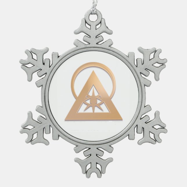 ILLUMINATI GEAR SNOWFLAKE PEWTER CHRISTMAS ORNAMENT (Front)
