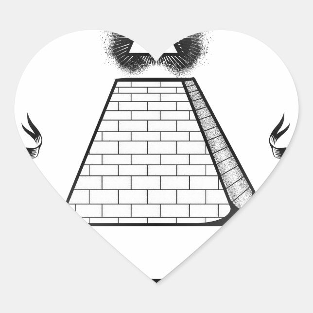 illuminati heart sticker (Front)