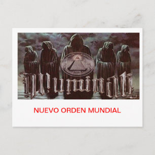 ILLUMINATI NUEVO ORDEN MUNDIAL POSTCARD