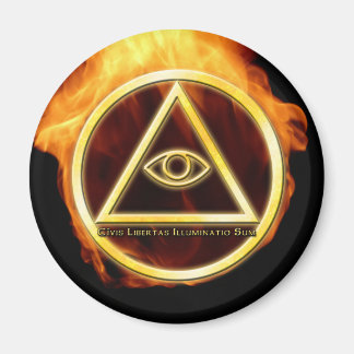 Illuminati on Fire Magnet