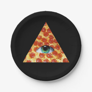 Illuminati Pizza Paper Plate