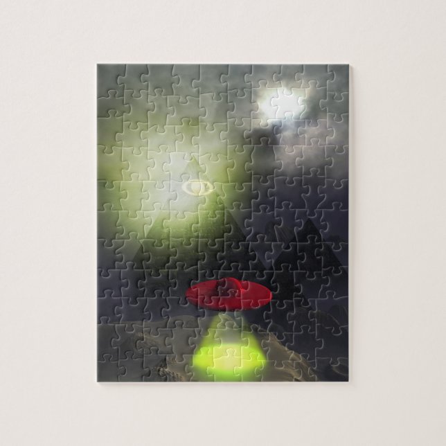 Illuminati Pyramide et Puzzle UFO (Vertical)