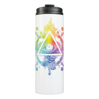 Illuminati Symbol All Seeing Eye Masonic Triangle Thermal Tumbler