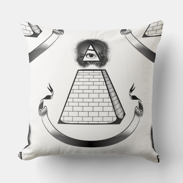 illuminati throw pillow (Front)