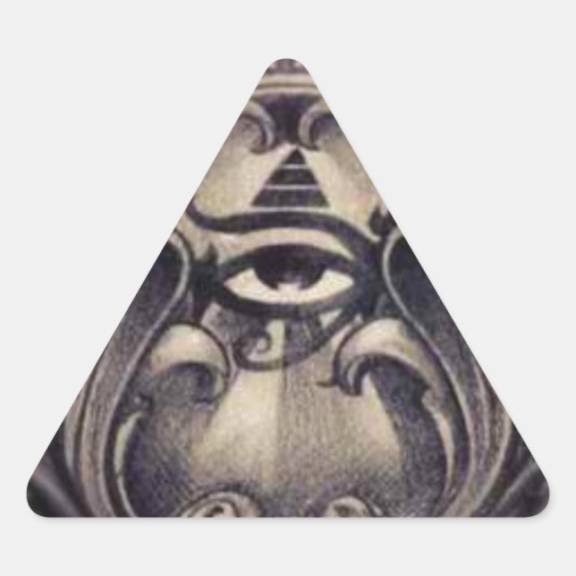 illuminati triangle sticker (Front)