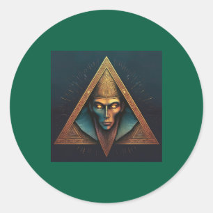 Illuminati Wall Crest Classic Round Sticker