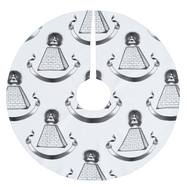 illuminati xmas christmas tree skirt (Front)