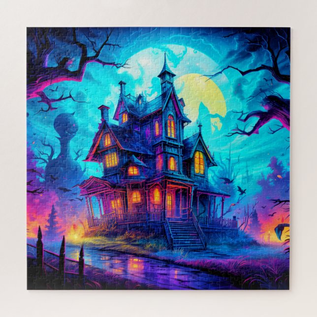 Illuminating Haunted House Jigsaw Puzzle (Horizontal)