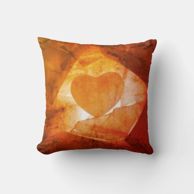 Illuminating heart throw pillow (Front)