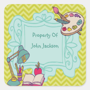 Illuminating Study Personalized Bookplate Sticker