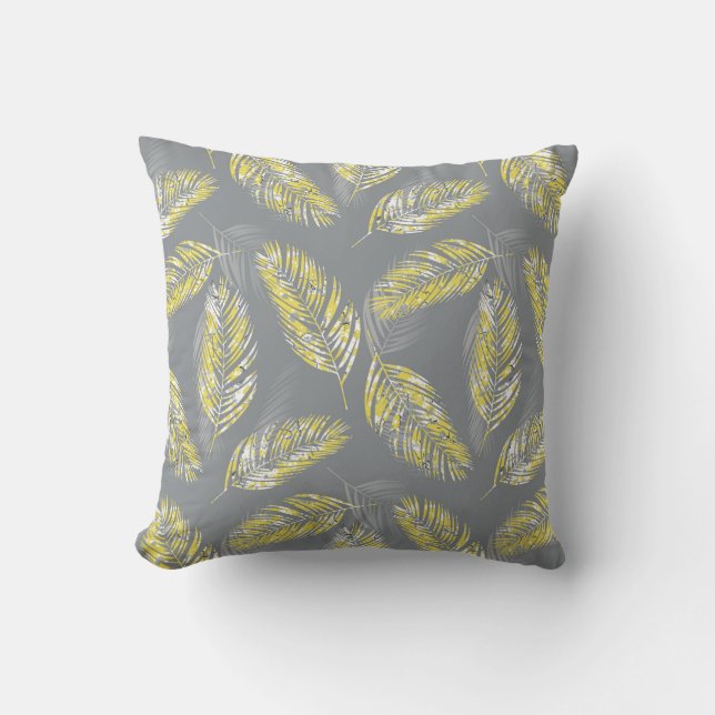 Illuminating Toucans: Marbling Tropical Throw Pillow (Front)