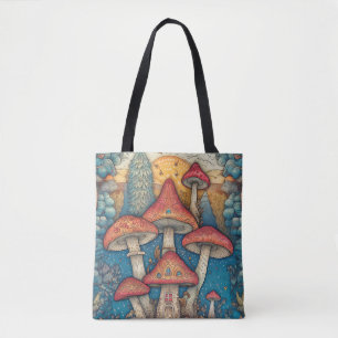 Illuminating Wild Mushroom Dwelling Tote Bag