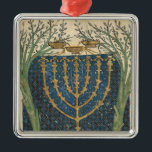 Illumination of a menorah, from metal ornament<br><div class="desc">Illumination of a menorah, from the Jewish Cervera Bible, 1299 | by Joseph Asarfati | Art Location: Instituto da Biblioteca Nacional, Lisbon, Portugal | French Artist | Image Collection Number: XIR161985</div>