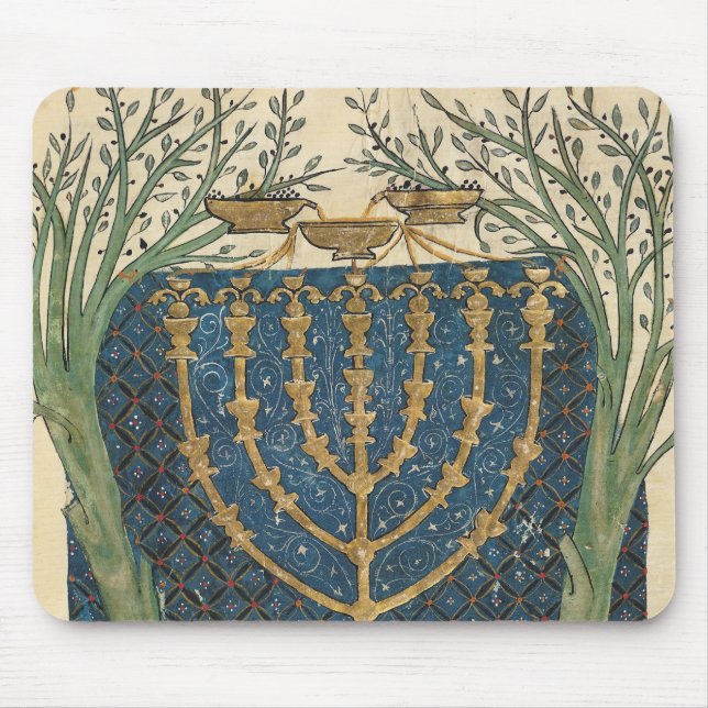Illumination of a menorah, from mouse pad (Front)