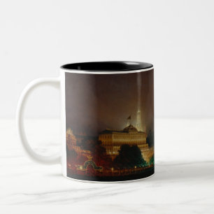 Illumination of the Kremlin, 1883 (oil on canvas) Two-Tone Coffee Mug
