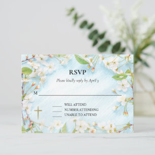 Illumination Orthodox Christian Baptism RSVP Card