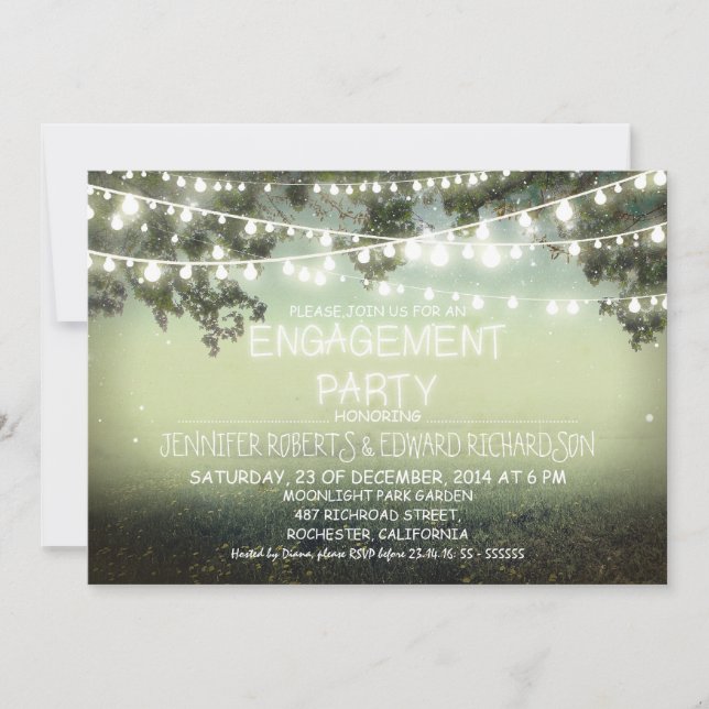 illuminations de nuit invitations à une fête de fi (Devant)
