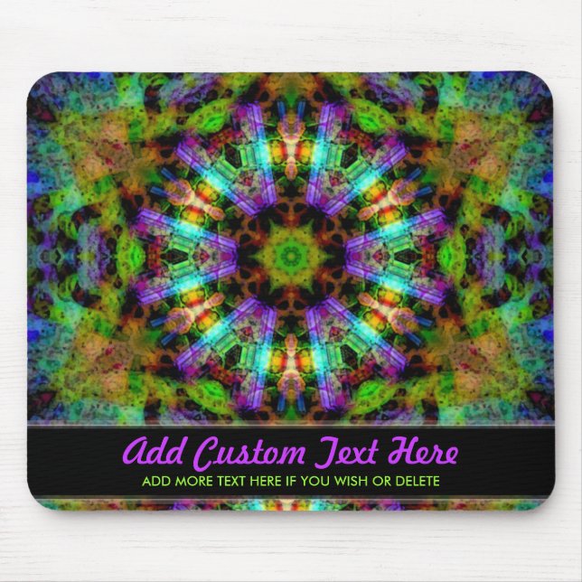 illuminous Geometric Mandala Mousepad (Front)
