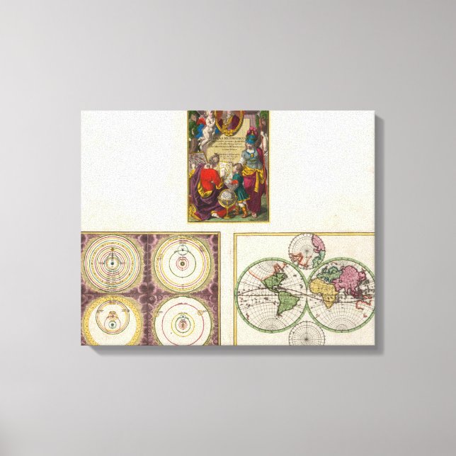 Illus Title Page Solar system, Charte vom Globo Canvas Print (Front)