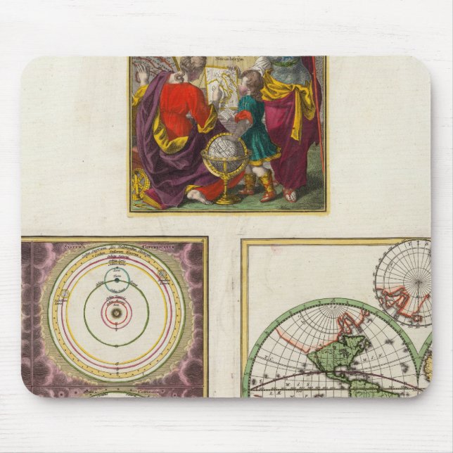 Illus Title Page Solar system, Charte vom Globo Mouse Pad (Front)