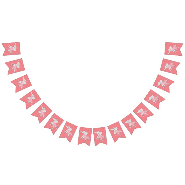 illusima Ballerina Elephant  Peach Bunting Flags (All)
