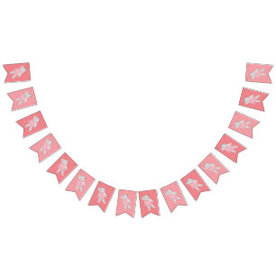 illusima Ballerina Hippo Peach Tones Bunting Flags