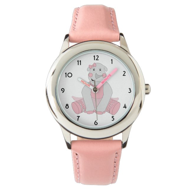 illusima Ballerina Rhino Pink Kids Watch (Front)