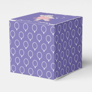 illusima Ballet Hippo Balloon Pattern Purple Favor Box