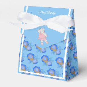 illusima Ballet Hippo Blue Rose Birthday Gift/ Favor Box