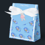 illusima Ballet Hippo Blue Rose Birthday Gift/ Favor Box<br><div class="desc">illusima Ballerina Hippo White Ribbon Blue and Gold Roses Birthday Party Gift Box/ Favour Box. Perfect for a child's themed birthday party.</div>