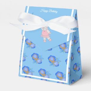 illusima Ballet Hippo Blue Rose Birthday Gift/ Favor Box