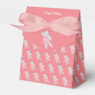 illusima Ballet Hippo Peach Birthday Gift Box/ Favor Box