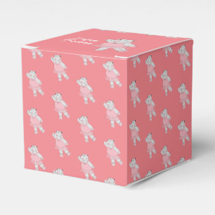 illusima Ballet Hippo Peach Birthday Gift Box/ Favor Box