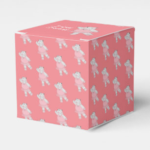 illusima Ballet Hippo Peach Birthday Gift Box/ Favor Box