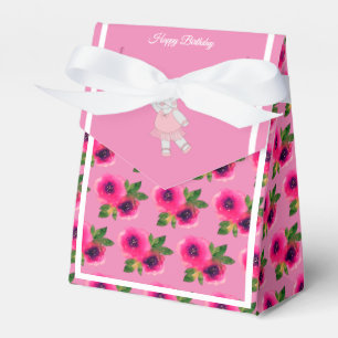 illusima Ballet Hippo Pink Rose Birthday Gift/ Favor Box