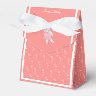illusima Ballet Hippo Pink Tulips Peach Gift/ Favor Box