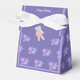 illusima Ballet Hippo Purple Rose Birthday Gift/ Favor Box