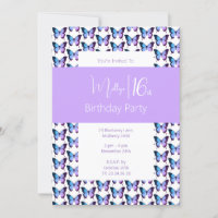illusima Butterfly Pattern Sweet 16 Birthday