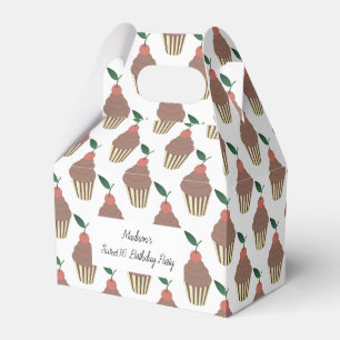 illusima Chocolate Frosting Cupcakes Sweet 16 Favor Box