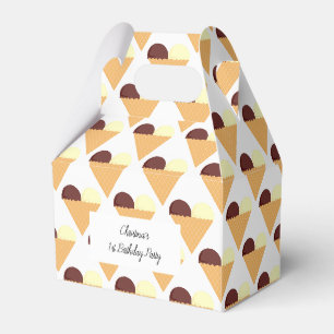 illusima Chocolate Ice-cream Cone 1st Birthday Favor Box