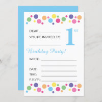 illusima Circles, Blue Back, 1st Birthday Party